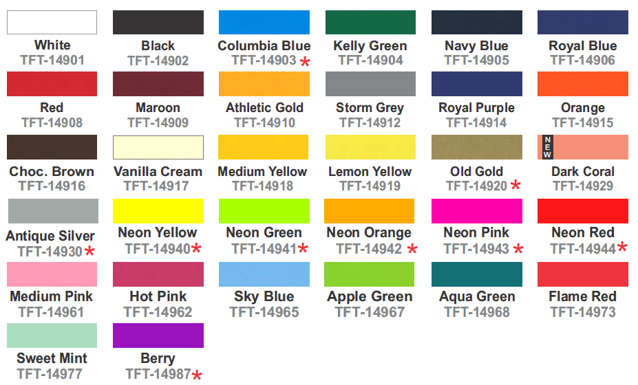 New ThermoFlex Turbo colors